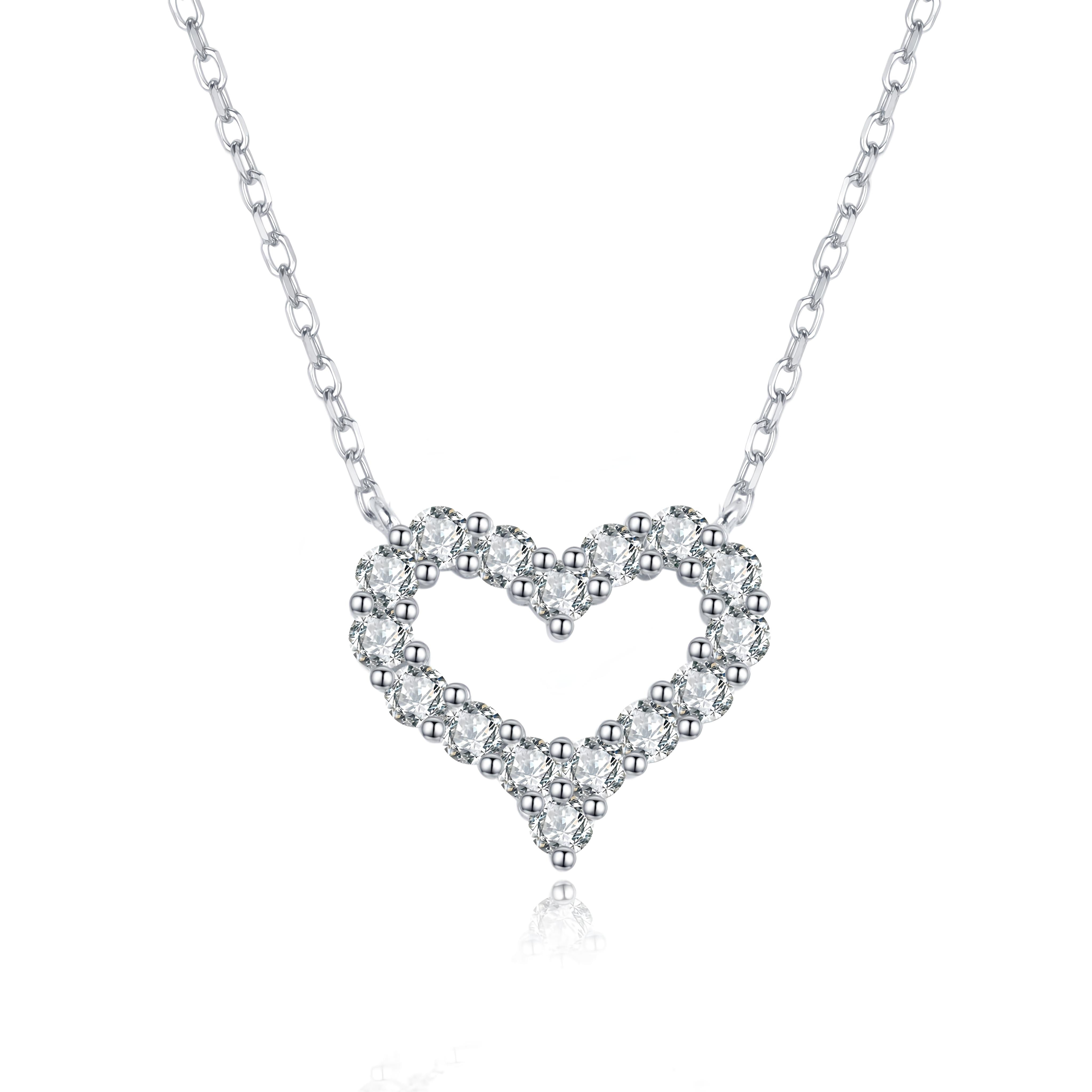 π LustreHeart Moissanite Necklace πβ¨